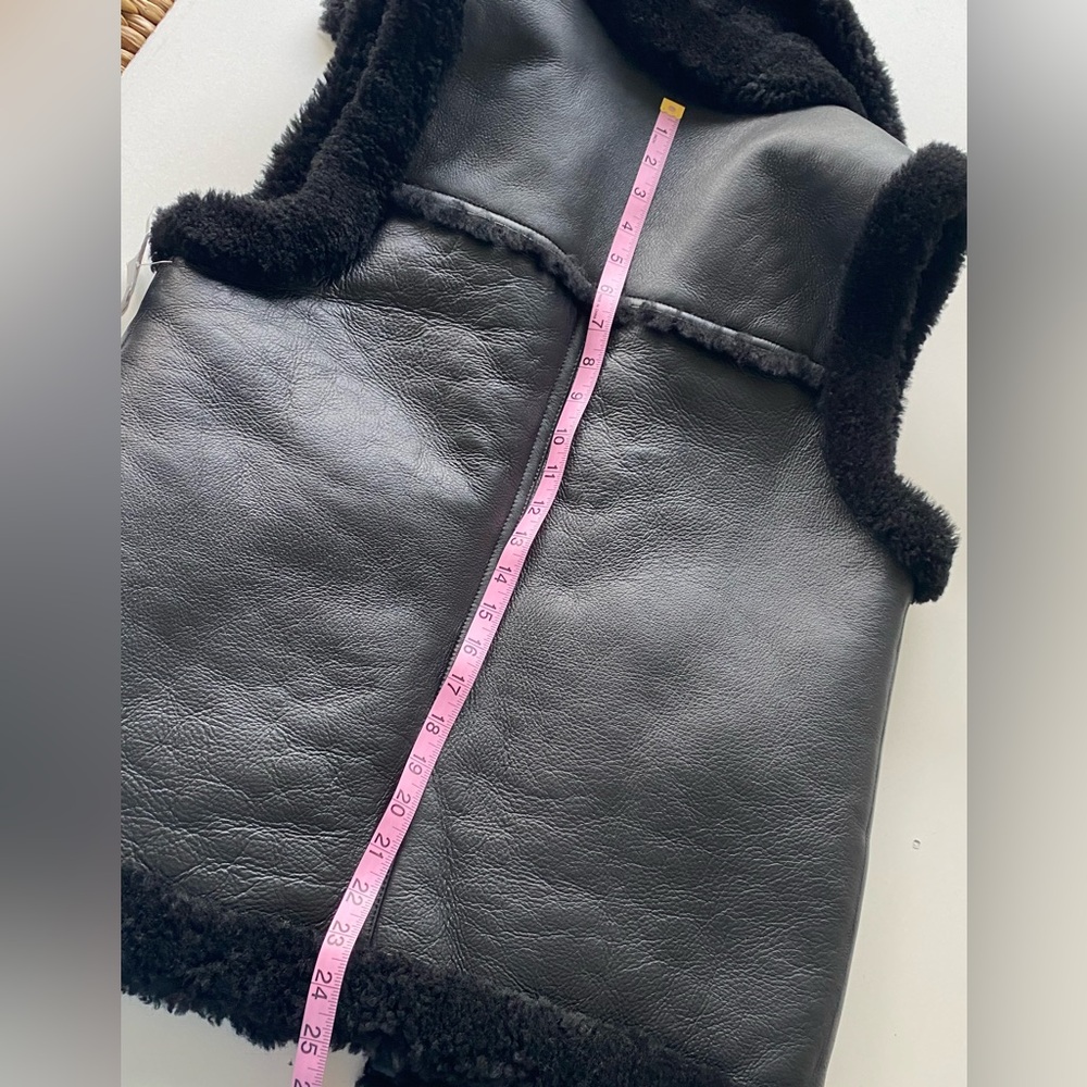 NWT Coach Leather Shearling Reversible Vest Sz S  $1,198 FIRM 😳 GOING GONE - Picture 6 of 8